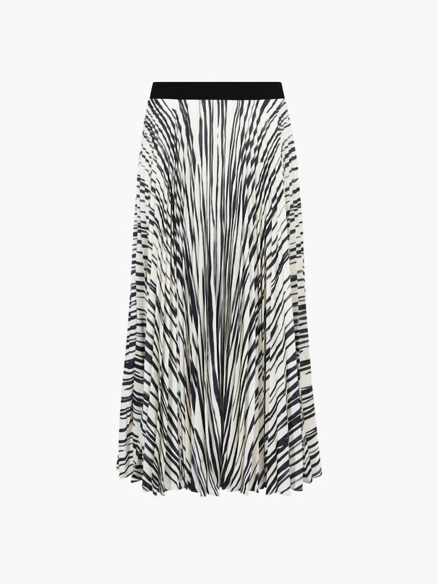 Off-White contrasting pleated skirt - Black