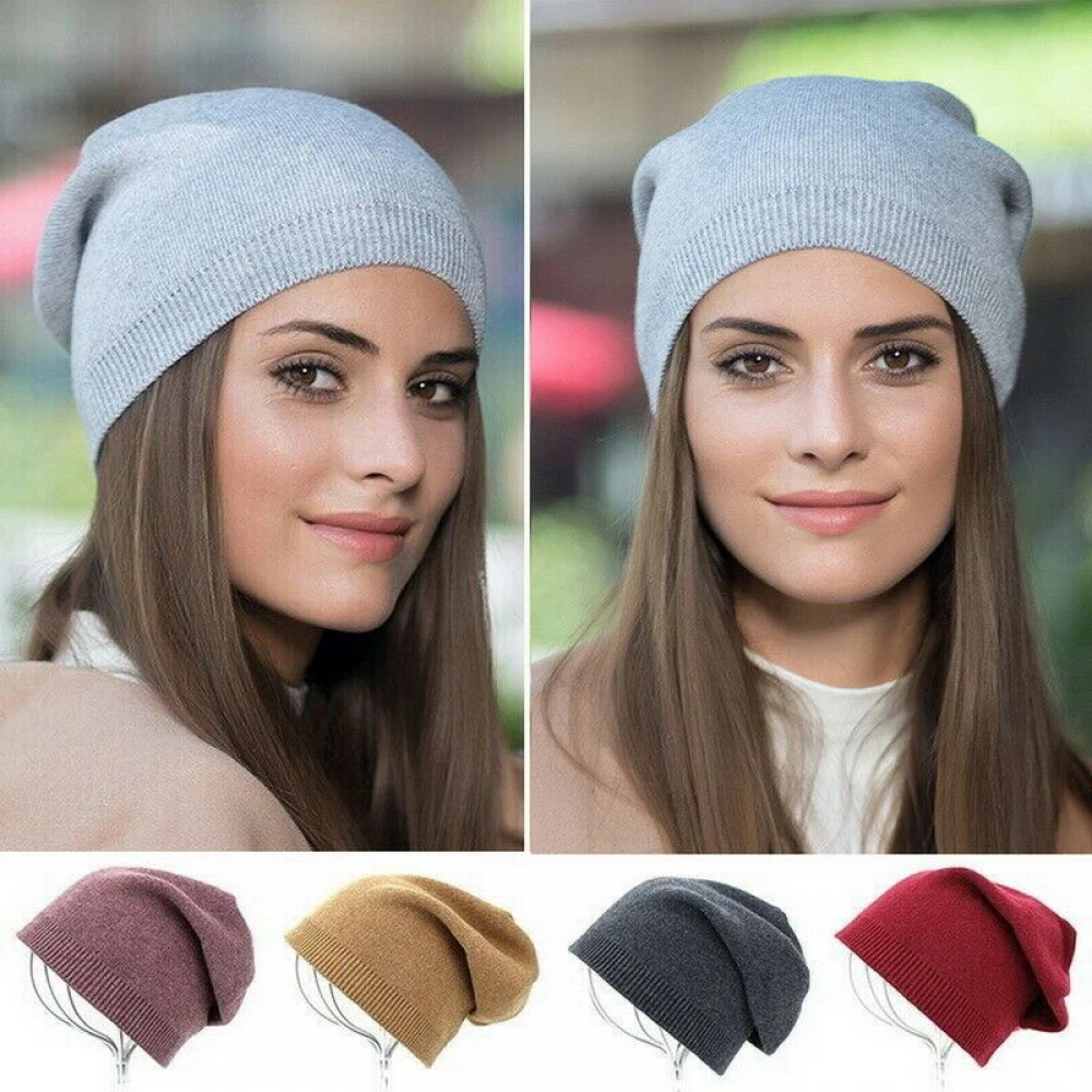 LADIES WOMENS SOFT WARM WINTER KNITTED SLOUCH OVERSIZE LONG FASHION BEANIE HAT