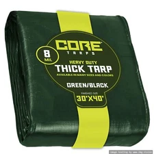 Core Tarps Heavy Duty 8 Mil Tarp Cover Waterproof UV Resistant Rip and Tear