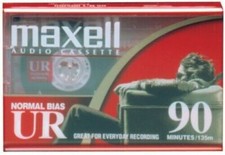 WB Maxell 108510 UR-90 Single Normal Bias Audio Cassette 90 Min With Case 1 Pack