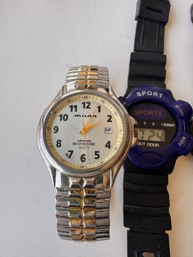 Lote de 5 relojes de cuarzo vintage para hombre, todos funcionando, incluyendo milan, grano original, - Imagen 6 de 7