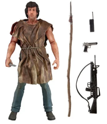 NECA Deluxe John Rambo First Bloody Survival 17.7cm Action Figure Official