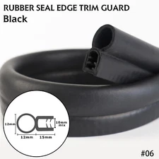 15FT Car Door Trunk Edge Lock Seal Trim Rubber Strip Crash Noise Proof & Guard