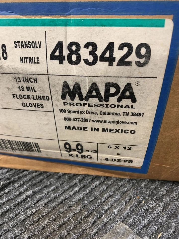 Guantes Stansolv Af-18, puño plano, forrados flocados, talla 9, bolsa verde de 6 pares Foto 4 de 4