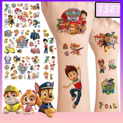 Paw Patrol Kids Tattoo Set Temporary Tattoos Children's Birthday Gift Party Deko