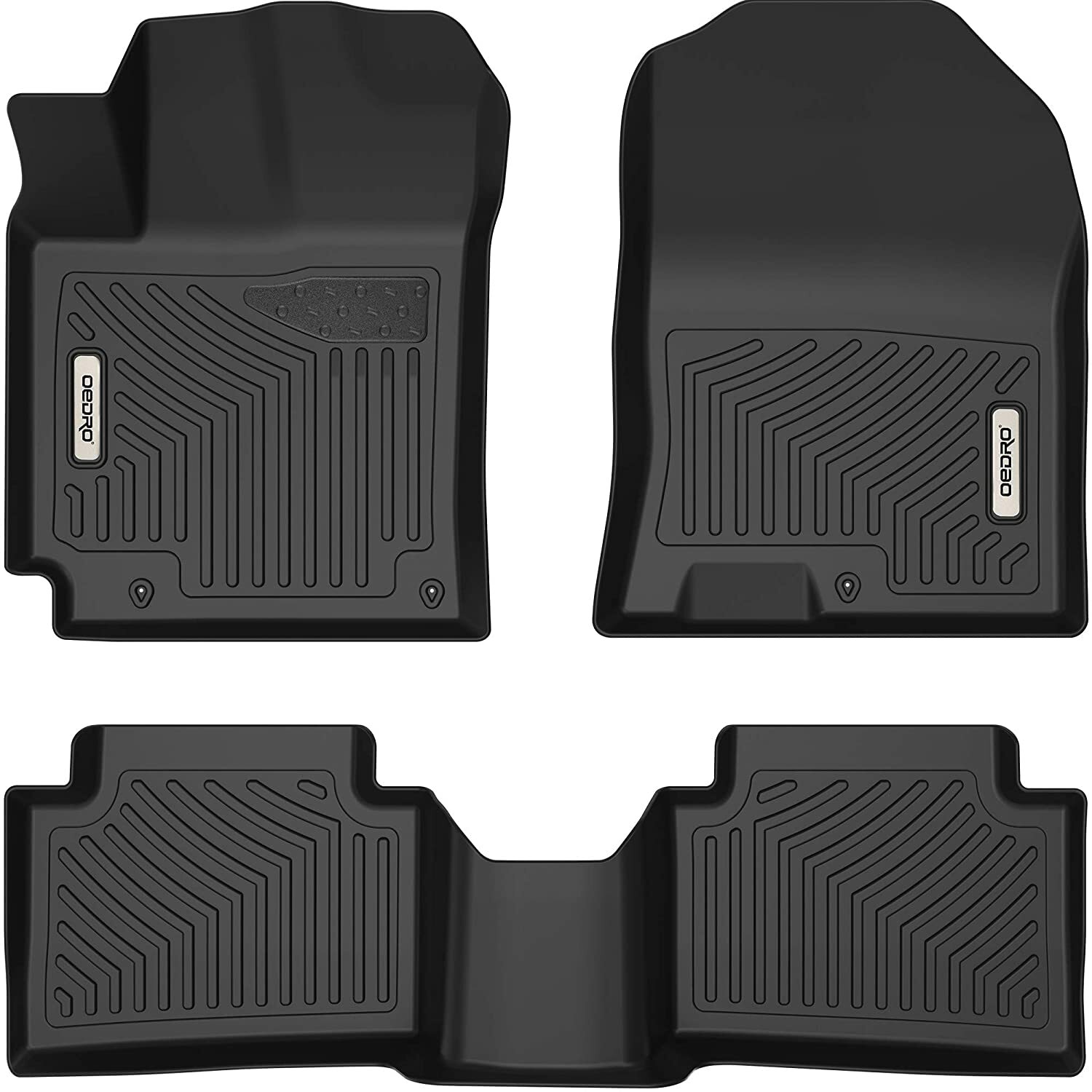 3pcs Floor Liners Mats for 2018-2023 Hyundai Kona 3D Molded TPE All-Weather