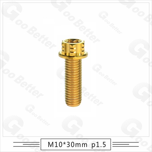 M10 Titan Flanschkopf T50 Torx Schraube Doppelantrieb Gold 1,25/1,5 mm Gewinde - Bild 10 von 30