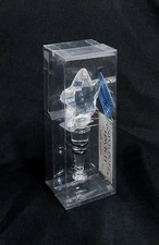 NIB ROMAN, INC. CLEAR STAR SHAPED LED COLOR CHANGING WINE BOTTLE STOPPER 5" HIGH