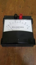 Parker Instruments Milliamperes DC Meter Metal Box 5.25" model SB-45