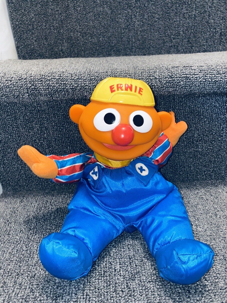 Vintage TYCO 1995 Sesame Street Tumbling Ernie Plush Vinyl Head 12