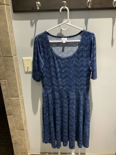 Women's Lularoe Nicole Dress. Navy Blue 