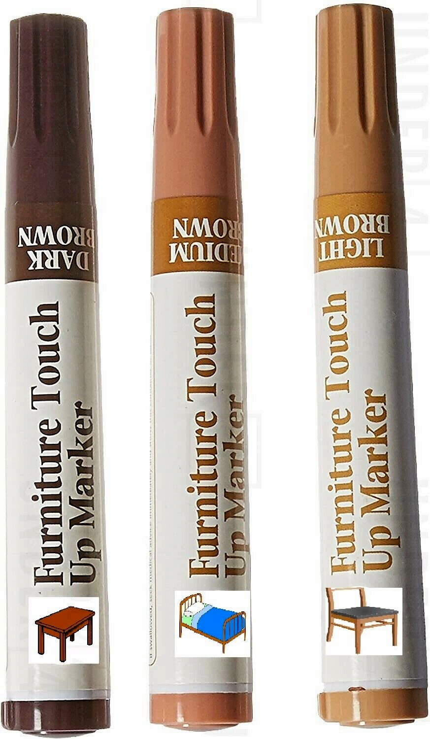 3 PCs Furniture Touch up Markers Remove Scratches Laminate Wood Floor