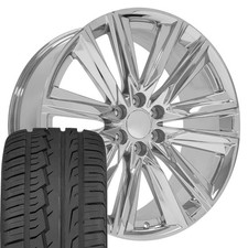 Oe Wheels Ca91 24x10 Chrome Rims 30535r24 As Tires Set 6x139.7 31et Oe Wheels Ca91 24x10 Chrome Rims 30535r24 As Tires Set 6x139.7 31et