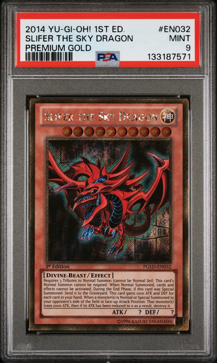 Slifer the Sky Dragon PGLD-EN032 Premium Gold 1st Edition for sale online |  eBay