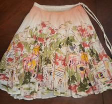 Women's Multi-Color Print Skirt Size 10- Uniform John Paul Richard