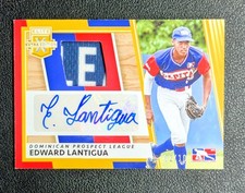 Edward Lantigua 2022 Panini Elite Gold Refractor AUTO RPA #d /10 SSP RC NY METS