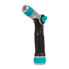 Medium Duty Thumb Control Garden Hose Nozzle with Adjustable Spray Pattern, W...