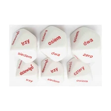 Koplow Foreign Language Dice d10 20mm Number Dice 1-10 - Polish Words (6) New