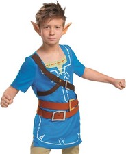 Link Legend of Zelda Breath Wild Classic Fancy Dress Halloween Child Costume