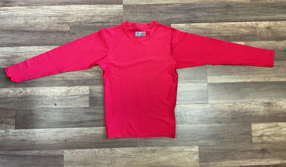 A4 Mangas Largas Cómodas Compresión Crew Rojo Escarlata NB3133 Juvenil XL Foto 4 de 4