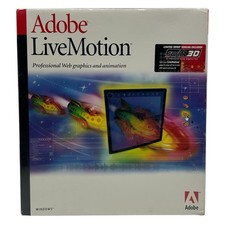 Adobe LiveMotion Professional Web Graphics Animation PC, 1999 Brand New