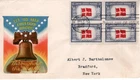 First day cover, Scott #920 BL4, Denmark, Minkus patriotic cachet, 1943