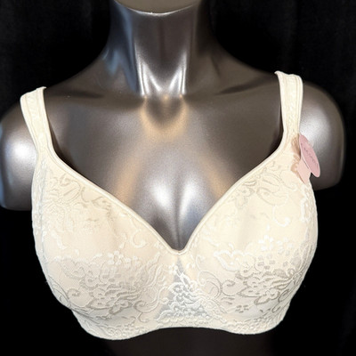 Cacique BH Balconette 38DDD Ivory Vollbügel Mit Futter Neu