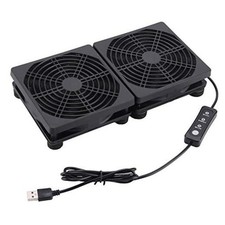 120mmx2 5V USB PC Computer Router Cooling Fan with Speed Controller 240mm