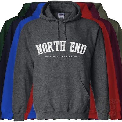 NORTH END LINCOLNSHIRE HOODIE Goxhill England College Varsity Style