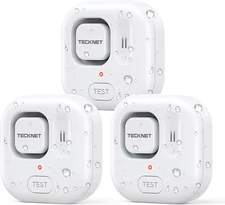 TECKNET Water Leak Detectors for Home, 120dB Sensor Alarm White 