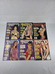 VTG Tattoo Magazines Lot Art Ink Inked & Piercing LOT OF 6   (2000, 2002, 2003)