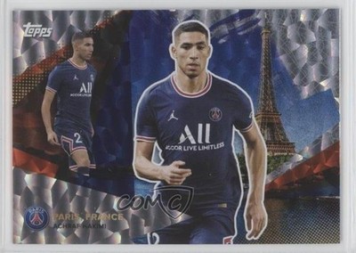 2021 Topps Paris Saint-Germain Team Set Our City Icy Foil Achraf Hakimi #30 10ow