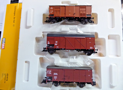 Brawa 45976 H0 Freight Car 3-Pack DRG+FS Era II Analog DC