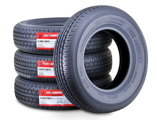 4 ST 205/75R15 Trailer Tires FREE COUNTRY 205 75 15 10PR Radial LRE Heavy Duty