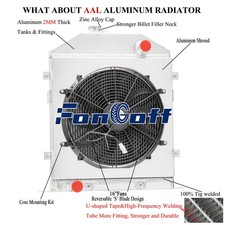 4 Row Aluminum Radiator Shroudfan For 46-48 Ford Series Deluxe 3.7l 3.9l At 4 Row Aluminum Radiator Shroudfan For 46-48 Ford Series Deluxe 3.7l 3.9l At