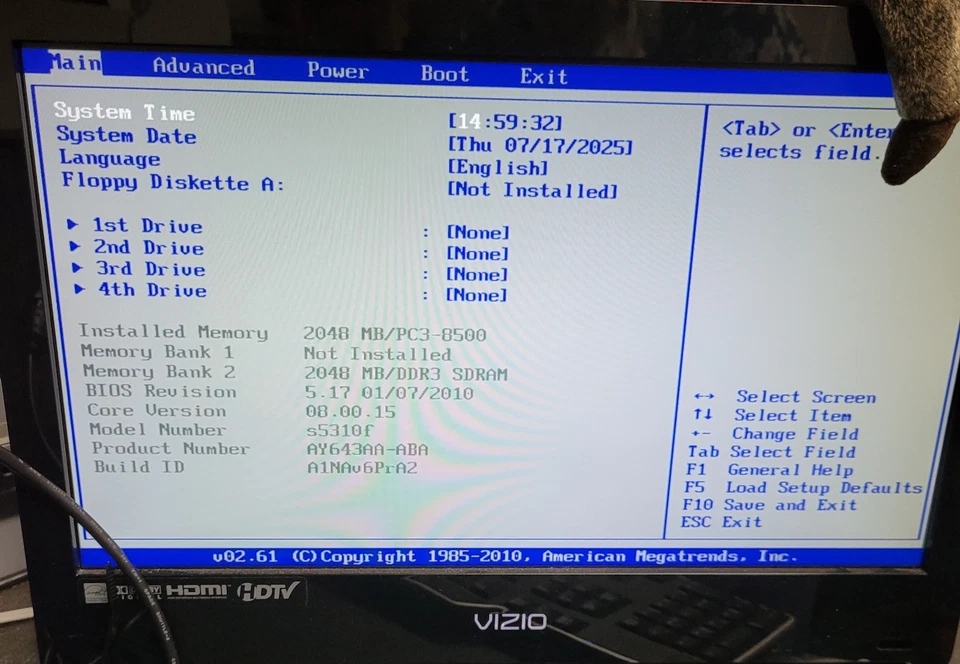 HP SlimLine S5310F Desktop AMD Athlon II X2 250 @3.00 GHz 2GB RAM No HDD - Image 2 of 4