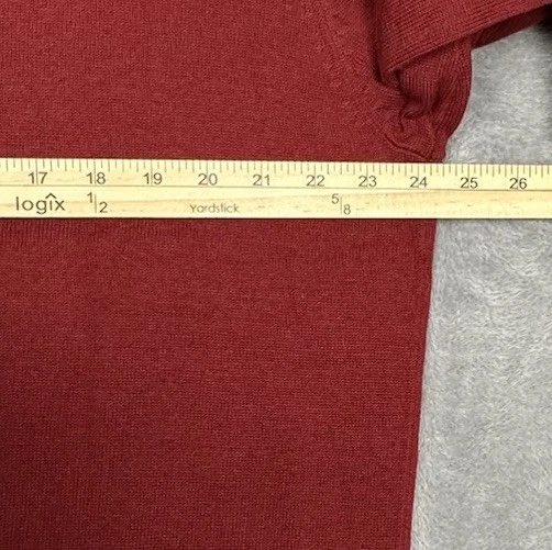 Suéter Roundtree & Yorke Para Hombres XL Rojo Oscuro Tejido 1/4 Cremallera Pullover Exterior NUEVO Foto 4 de 4