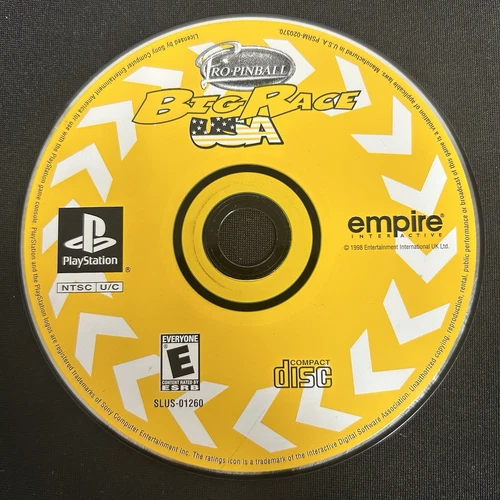 Pro Pinball Big Race USA - PlayStation 1 (PS1) Disc Only Tested - No Tracking