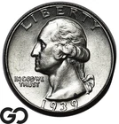 1939 Washington Quarter, Lustrous BU++