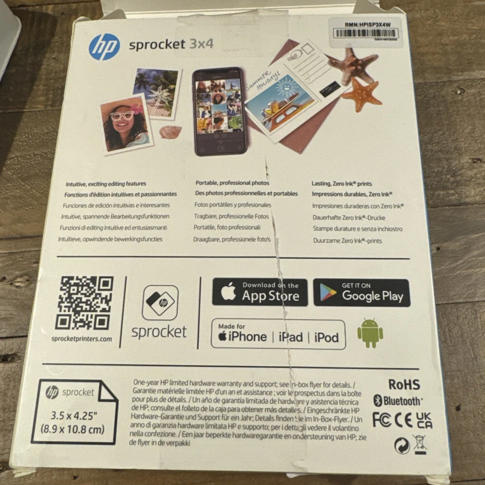 HP Sprocket 3x4" Sofortbilddrucker - WLAN, tragbar, ZINK, iOS & Andr - Bild 2 von 4