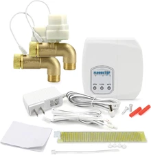 Floodstop Washing Machine Leak Detector Kit with Automatic Water Shut-Off and Vi
