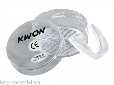 KWON CE Zahnschutz + KLICK BOX weiss klar transparent Mundschutz farblos natur - Bild 1 von 4