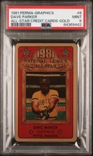 1981 Perma-Graphics Gold All-Stars Dave Parker PSA 9 