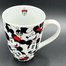 Zrike Brands Minnie Mouse All Over Mug White Black Red Dishwasher Safe