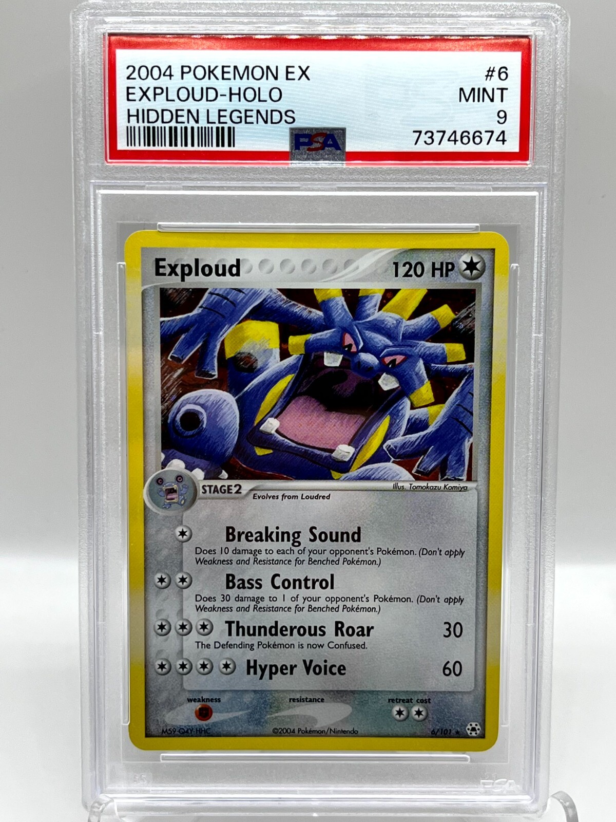 Exploud 6/101 EX Hidden Legends Holo Rare Vintage Pokemon TCG Card PSA 9