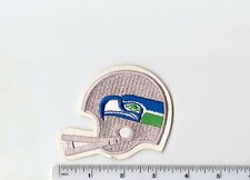 Seattle Seahawks 3" H x 3.5" W Helmet Patch Throwback Old Logo Iron or Sew On