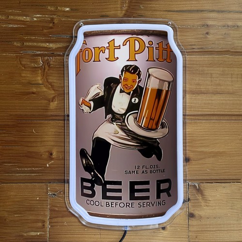 Fort Pitt Beverage Beer Can Neon Bar Store Party Art Wall Decor LED 12"x7" H4 - Picture 5 of 5