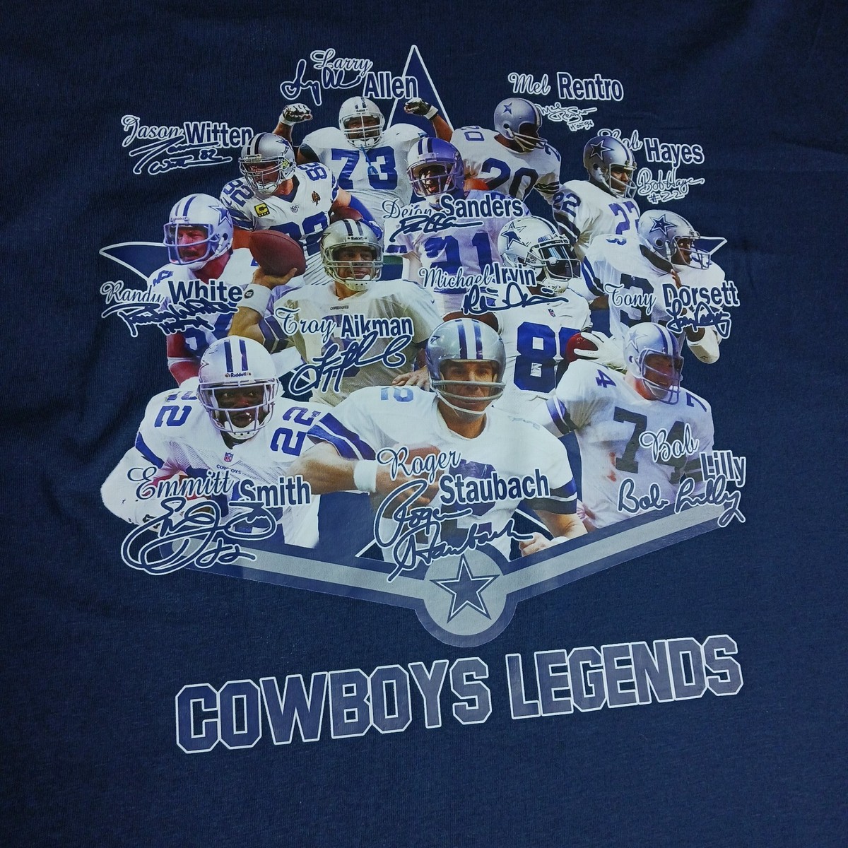 Dallas Cowboys Legends Collection Mens Blue T Shirt XL | eBay