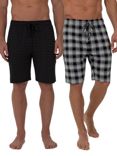 Paquete de 2 pantalones cortos de tejido suave Fruit of the Loom para dormir Beyond negros para hombre M-5XL - Imagen 5 de 7