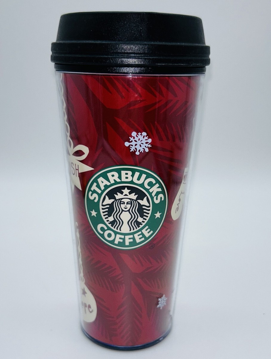 Starbucks Coffee Travel Mug Logo Red 16 oz Christmas Holiday Tumbler Cup  2009
